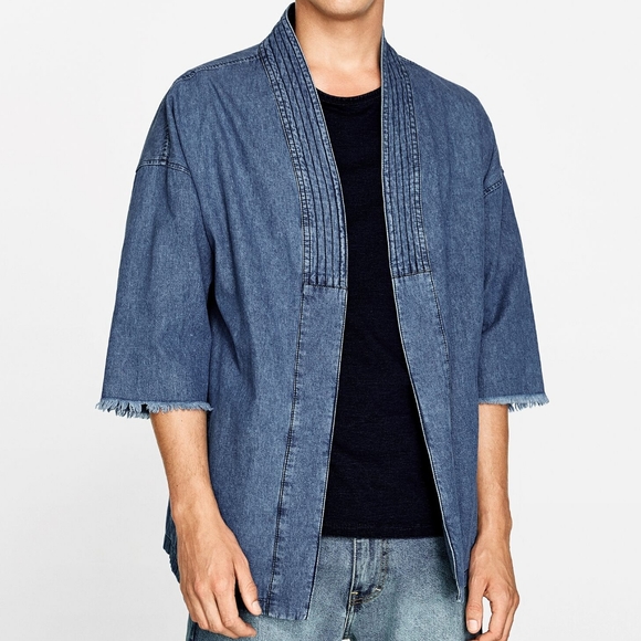denim kimono zara